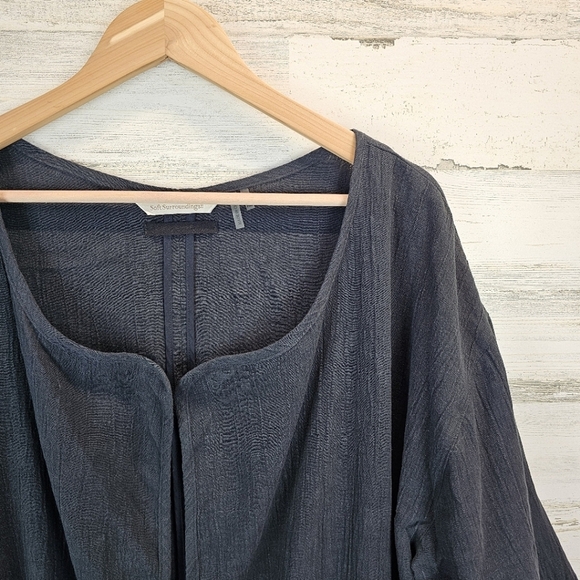 Soft Surroundings Womens Relaxed Open Front Cardigan Sz XL Petite Lagenlook - Picture 8 of 11